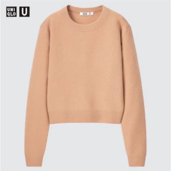 Uniqlo Sweaters - Uniqlo U Premium 100% Lambswool Sweater in Peach Tan Size M